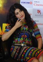 Shruti Hassan during the Press conference of forthcoming film Gabbar in Wave Cinema, Noida on 24th April 2015
